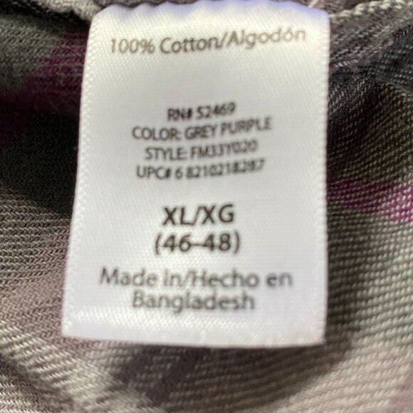 Faded Glory Mens Plaid Button-Up Shirt XL Grunge Outdoor Emo Grandpacore Hiking - Picture 4 of 11